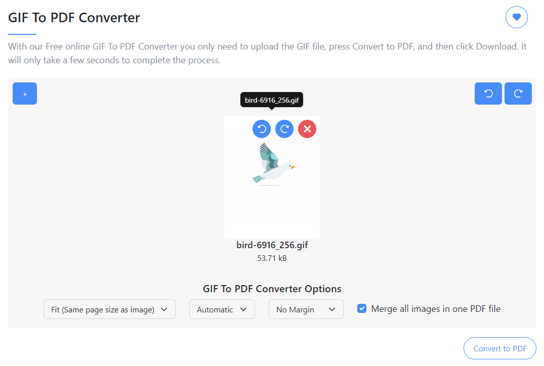 convert gif to pdf